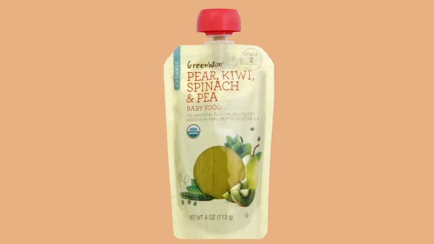 GreenWise Pear, Kiwi, Spinach and Pea baby food was recalled.